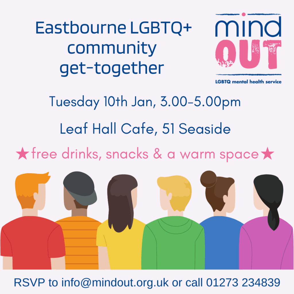 Eastborne LGBTQ+ community get-together poster concept